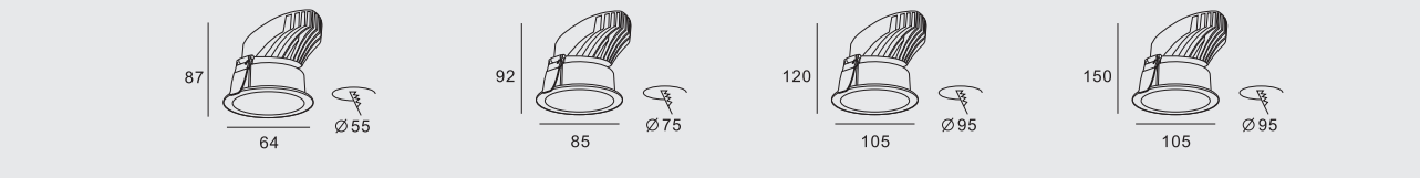 MKR-210, MKR-211, MKR-212, MKR-213 çap, yükseklik ve kesim ölçüleri