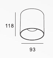 MKR-501: dış çap 93 mm, yükseklik 118 mm