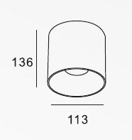 MKR-502: dış çap 113 mm, yükseklik 136 mm